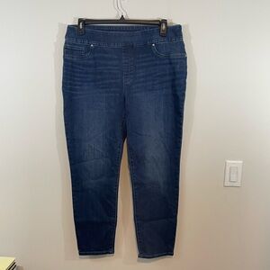 Chico's Jeans Womens sz 14 / 2.5 Jegging Ankle Pull On Dark Wash elastic waist